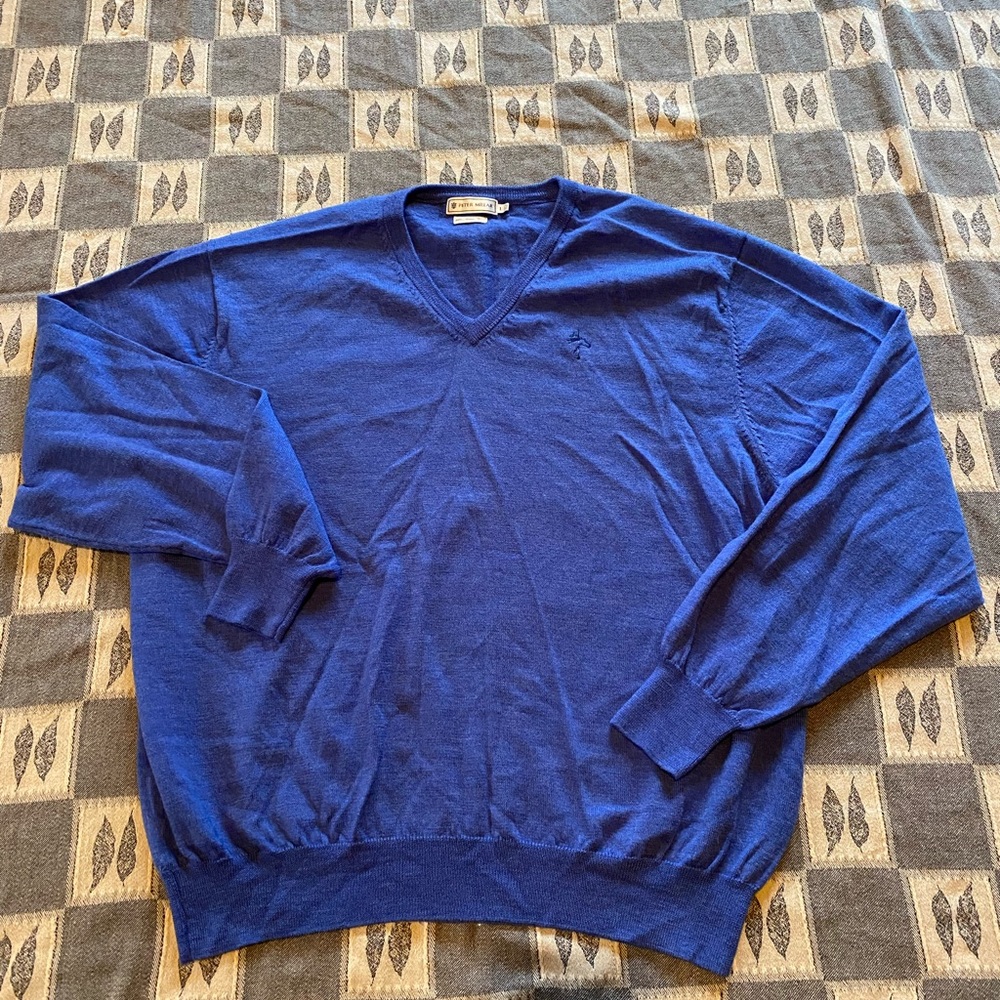 100% Merino Wool Blue Long Sleeve